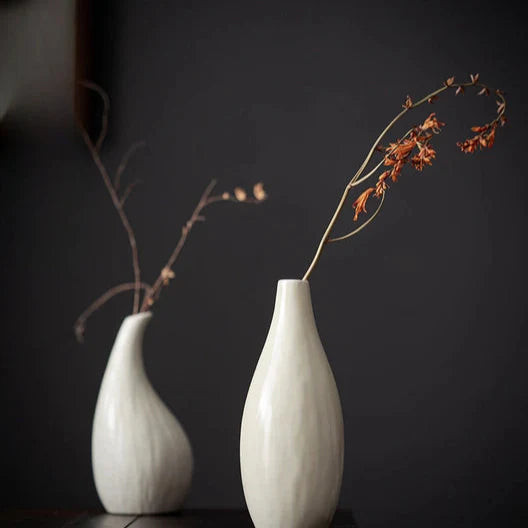 Classic White Ceramic Table Vase